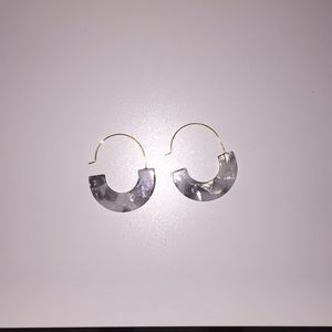 Marble hoop earrings